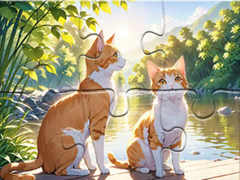 Gra Jigsaw Puzzle: Cats In Pairs