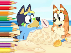 Gra Coloring Book: Bluey On The Beach