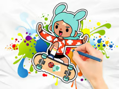 Gra Coloring Book: Toca Boca Skateboard