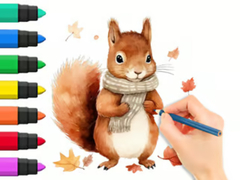 Gra Coloring Book: Autumn Squirrel