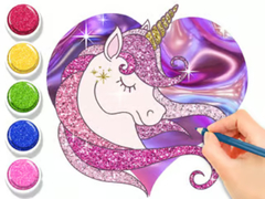 Gra Coloring Book: Glowing Unicorn