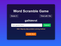 Gra Word Scramble Game Challenge