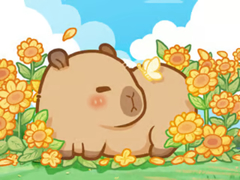 Gra Jigsaw Puzzle: Capybara In Sunflowers