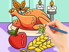 Gra Coloring Book: Thanksgiving Turkey Meal