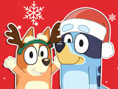 Gra Jigsaw Puzzle: Bluey Christmas Gift