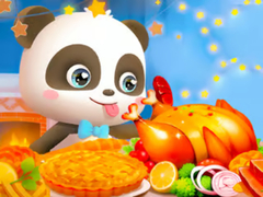 Gra Jigsaw Puzzle: Little Panda Thanksgiving Feast