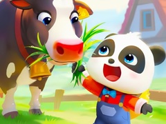 Gra Jigsaw Puzzle: Baby Panda Cow Ranch