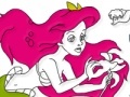 Gra The little mermaid online coloring page