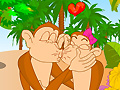 Gra Cute monkey kissing