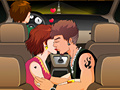 Gra Kiss in the taxi