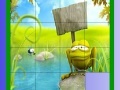 Gra Frog on the Stone Slide Puzzle
